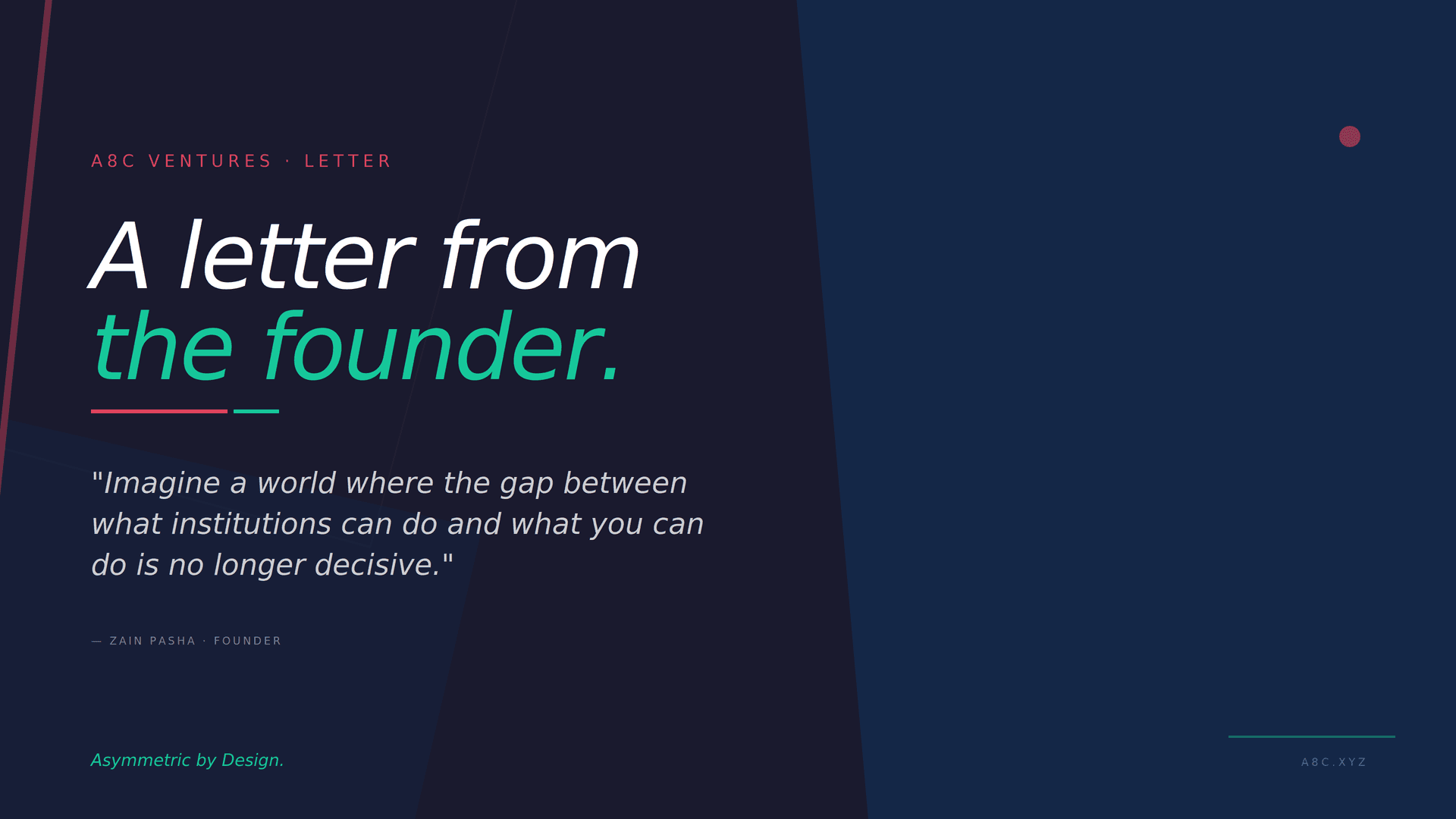 A Letter From The Founder